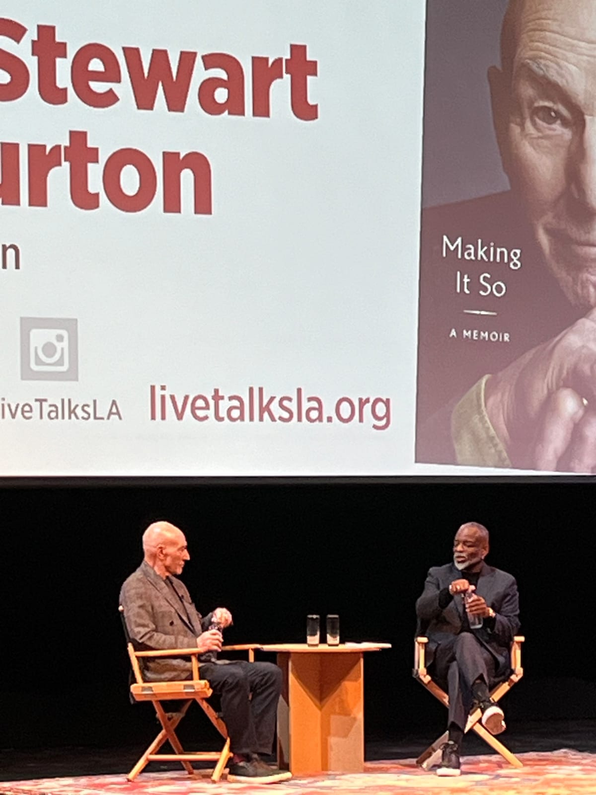 Sir Patrick Stewart's L.A. Book Launch with LeVar Burton